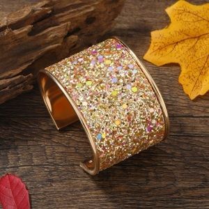 Sparkly Gold Color Cuff